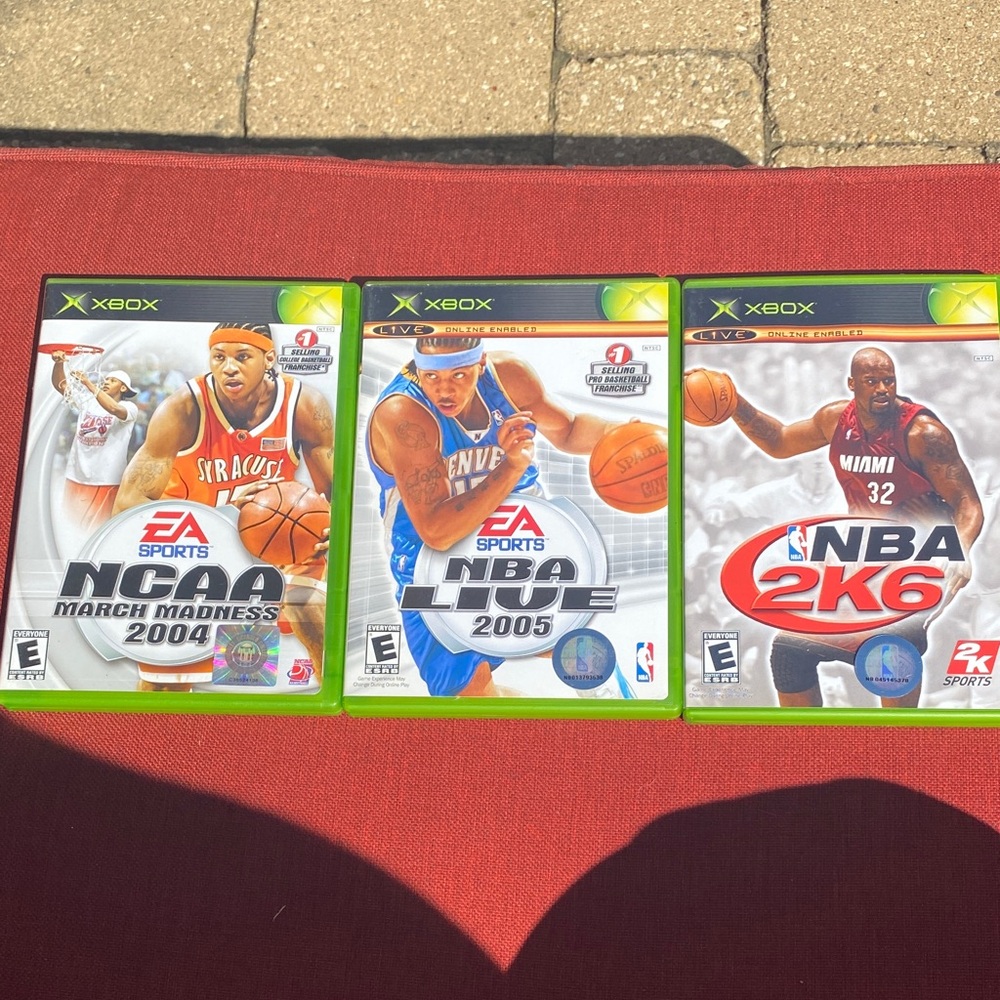 Xbox Game Bundle - NCAA March Madness 2004, NBA Live 2005, NBA 2K6